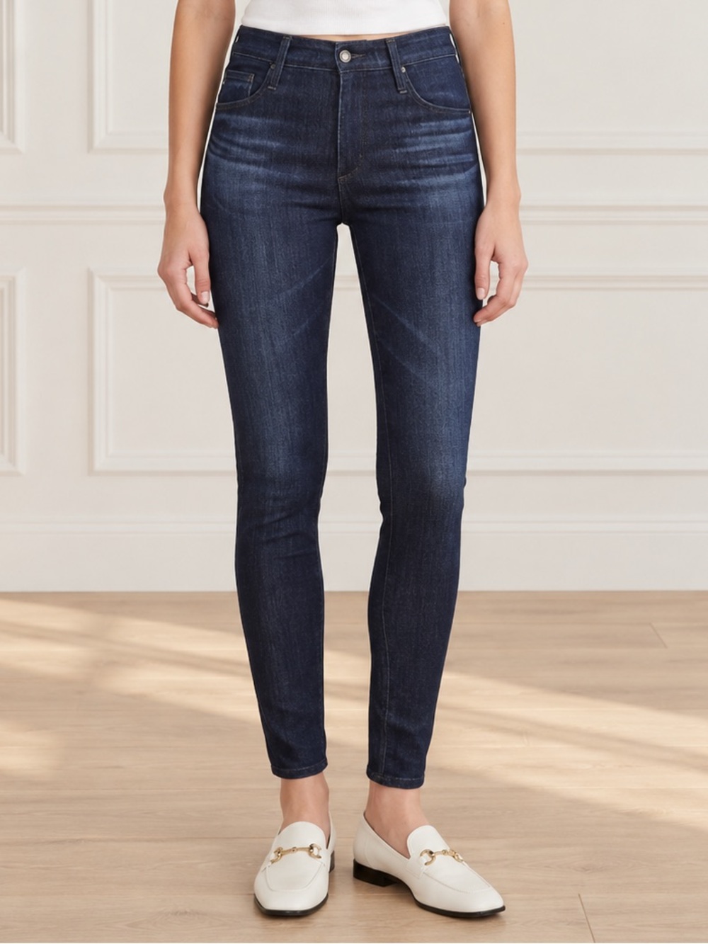 AG Adriano Goldschmied Farrah Skinny Jeans Sz 25 Brooks Dark Wash High Rise USA